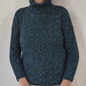 J.Jill Knit Chunk Knit Multi Color, Turtle neck Cotton blend Sweater